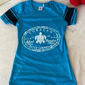Brand new curacao Miami blue T-shirt trip with tag